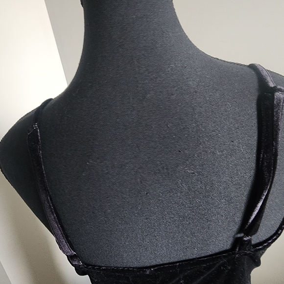 Black Velvet Mini Dress - Picture 2 of 9